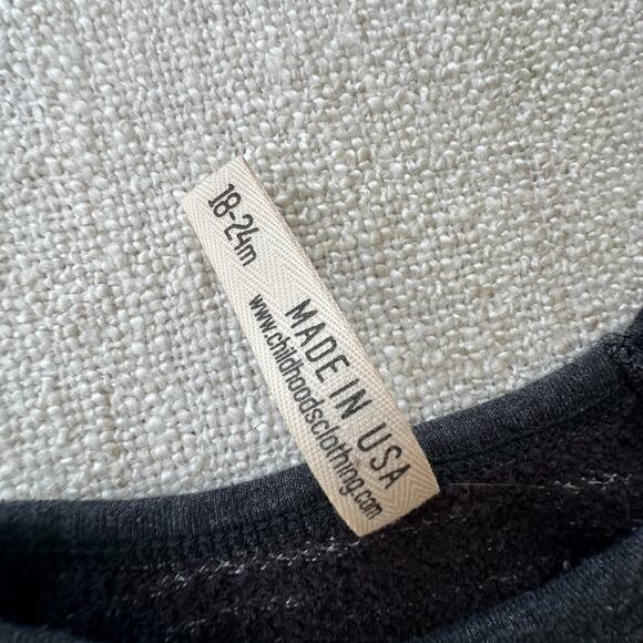 Childhoods Black Striped Peplum Sweatshirt VGUC 18-24mo - Picture 5 of 5